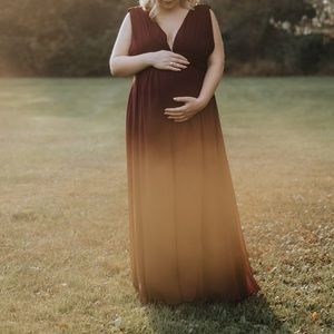 Lulu’s Heavenly Hues - Burgundy - Altered to be a MATERNITY PHOTO GOWN